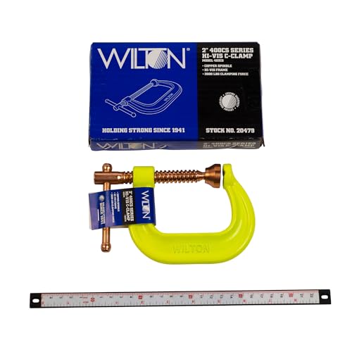 Wilton Hi-Vis Spark-Duty C-Clamp, 2-1/8" Opening, 2-1/4" Throat, 3500 Lbs. Clamping Force (Model 402CS)
