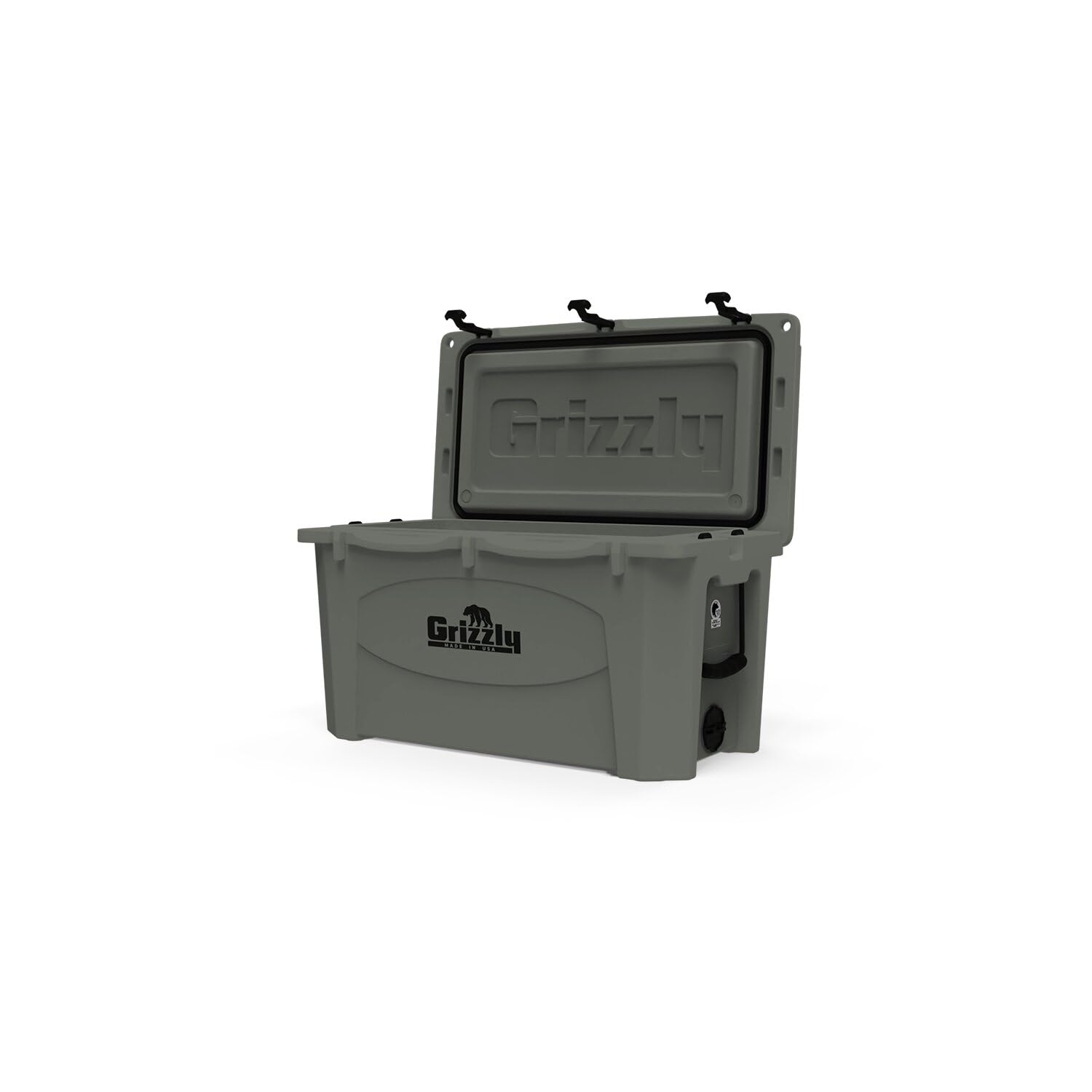 75 Cooler Grizzly | 75 qt Ice Chest Durable Rotomolded Insulated | Made in USA | Warranty for Life | for Beach Boat Camping Fishing Hunting | G75 | Lunar Green