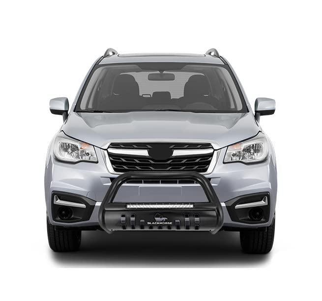 Beacon Black Horse Bull Bar Skid Plate Compatible with 2014-2018 Subaru Forester-BE-S0102B