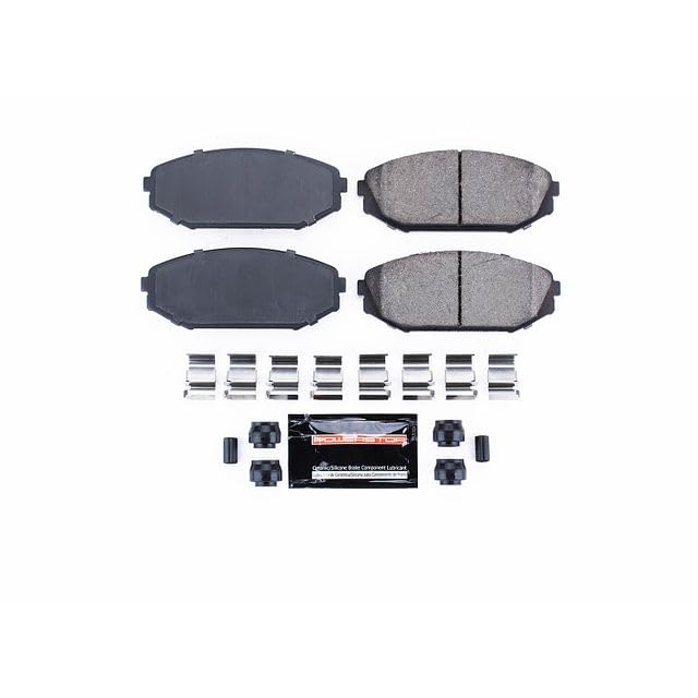 Power Stop Z23-793 Z23 Evolution Sport Carbon Fiber Infused Ceramic Brake Pads with Hardware For Acura MDX 2001-2002, Honda Odyssey 1999-2004 [Model Specific]