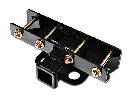 Class 3 Armordillo 7168145 Trailer Tow Hitch with 2" Receiver Tube - Black Fits 2007-2018 Jeep Wrangler JK