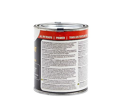Dicor Ultra Sealant Primer RP-USP-P - 16 Oz, Clear, Prep for Sealing TPO and EPDM Membranes, Rooftop Accessories