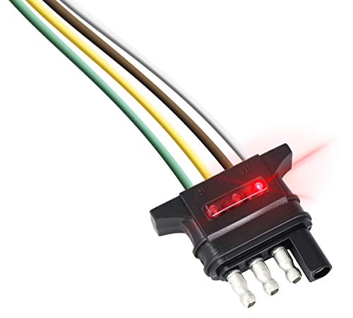 24" LED Test Hopkins Towing Solutions 4-Flat Trailer Side Wiring Connector