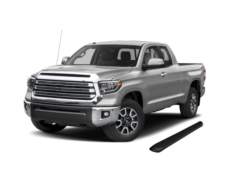 Black Aluminum Black Horse Transporter Running Boards Compatible with 2007-2021 Toyota Tundra