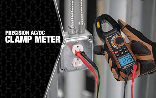 Clamp Meter Southwire - True RMS Accuracy for Precise AC/DC Measurement - Built-In Voltage Tester - Third-Hand Probe Holder - CAT III 600V Safety Rated