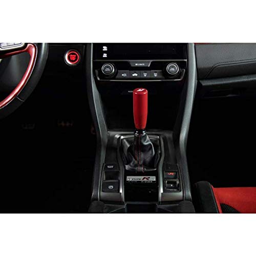 Mishimoto Weighted Shift Knob, MMSK-RDH with 3 Thread Pitch Inserts for Universal Fit, Red Steel