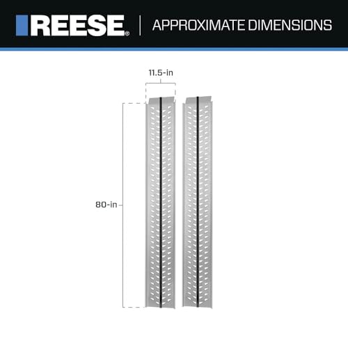 Heavy Duty Reese Straight Aluminum Loading Ramp, 11.5 Inch x 80 Inch, 2,000 lbs. Capacity, Pair