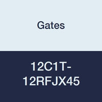 Gates Field Attachable Type T 12C1T-12RFJX45 for G1 Hose, 1 Wire, Female JIC 37 Flare Swivel, 45 Bent Tube, 3/4" ID