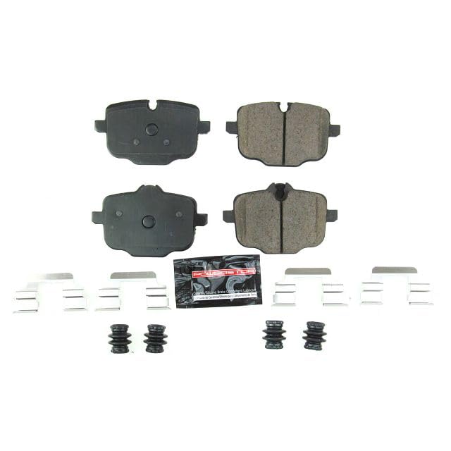 Power Stop Z23-1850 Z23 Evolution Sport Rear Carbon Fiber Infused Ceramic Brake Pads with Hardware