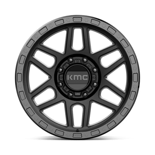 KMC Wheels 20X9 MESA 8X1805 0mm SATIN BLACK WITH GLOSS BLACK LIP - KM54429088700