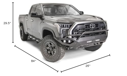 Vengeance Fab Fours Front Bumper fits 22-23 Toyota Tundra - 2 Stage Black Powder Coated - w/Pre-Runner Guard