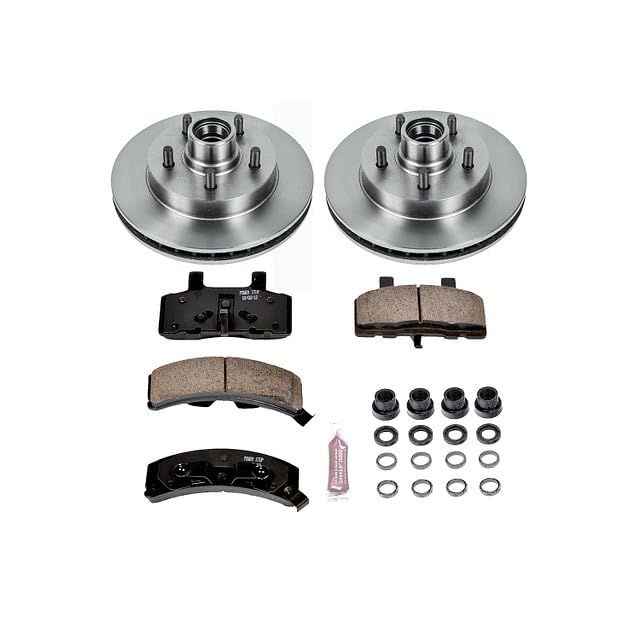 POWERSTOP Autospecialty KOE1990 Front Replacement Brake Kit-OE Brake Rotors & Ceramic Brake Pads For C1500 C1500 Suburban Express 1500 Tahoe C1500 C1500 Suburban Savana 1500 Yukon [Model Specific]