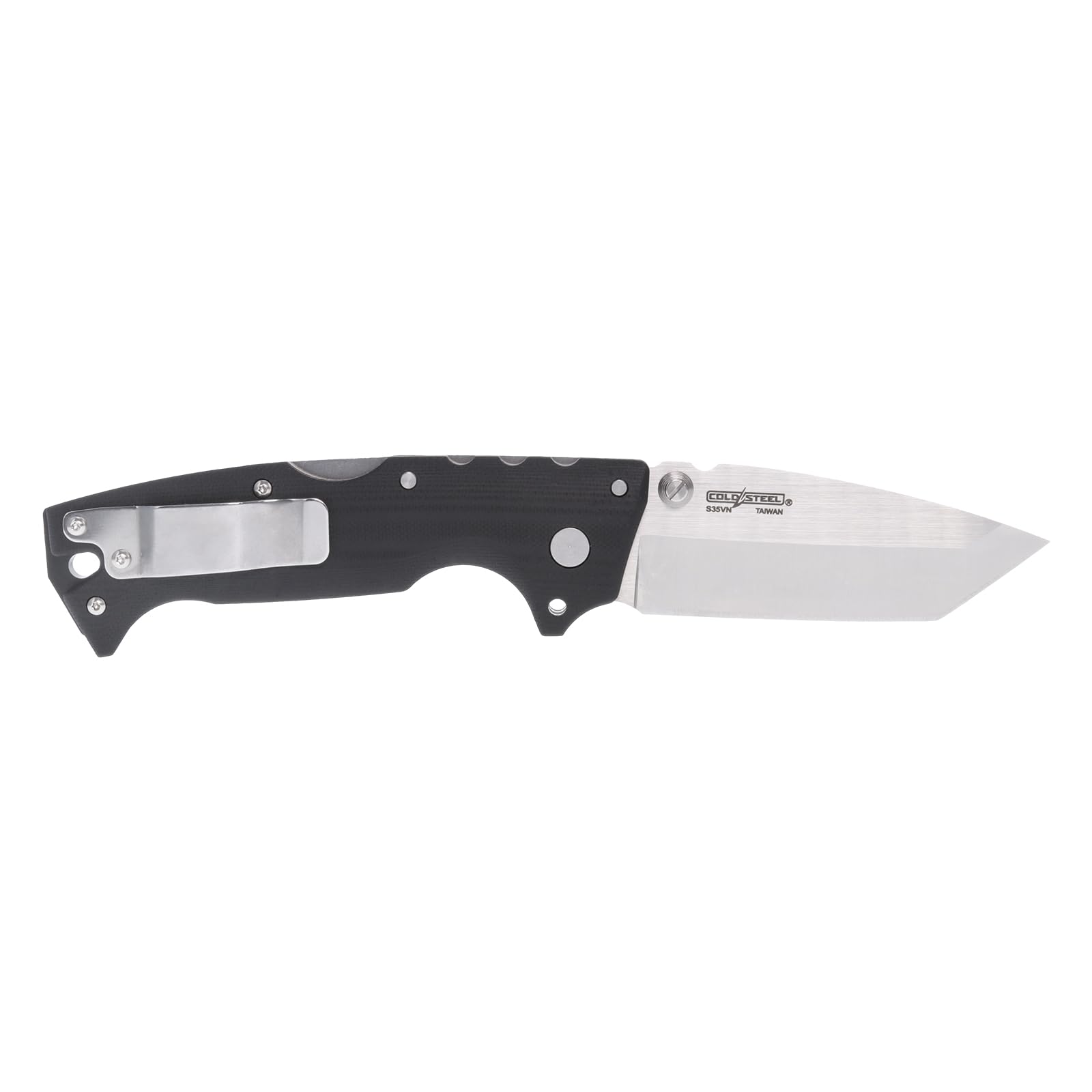 AD-10 COLD STEEL 3.5" S35VN Steel Ultra-Sharp Tanto Point Blade 5.25" G-10 Handle Tactical Folding Knife with Tri-Ad Locking Mechanism