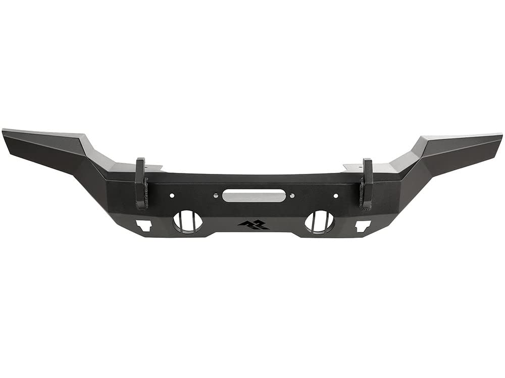 Front Rugged Ridge HD Bumper for Jeep Wrangler/Gladiator | Stubby, Steel, Black | 11540.32 | Fits 2018-2025 Jeep Wrangler JL; 2020-2025 Jeep Gladiator JT