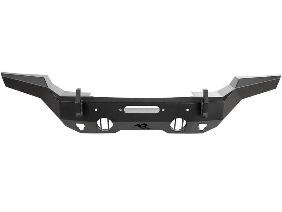Front Rugged Ridge HD Bumper for Jeep Wrangler/Gladiator | Stubby, Steel, Black | 11540.32 | Fits 2018-2025 Jeep Wrangler JL; 2020-2025 Jeep Gladiator JT