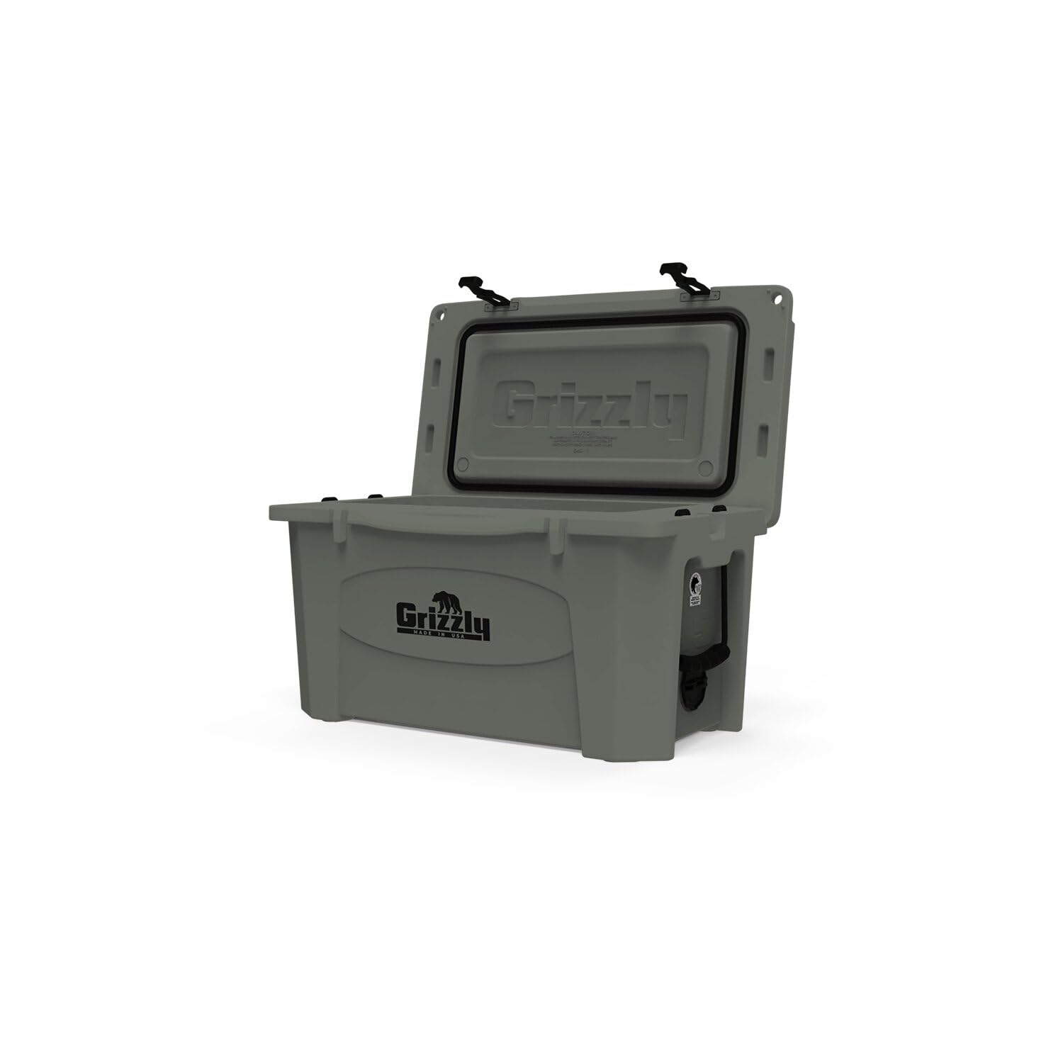 45 Cooler Grizzly | 45 qt Ice Chest Durable Rotomolded Insulated | Made in The USA | Warranty for Life | for Beach Boat Camping Fishing Hunting | G45 | Lunar Green