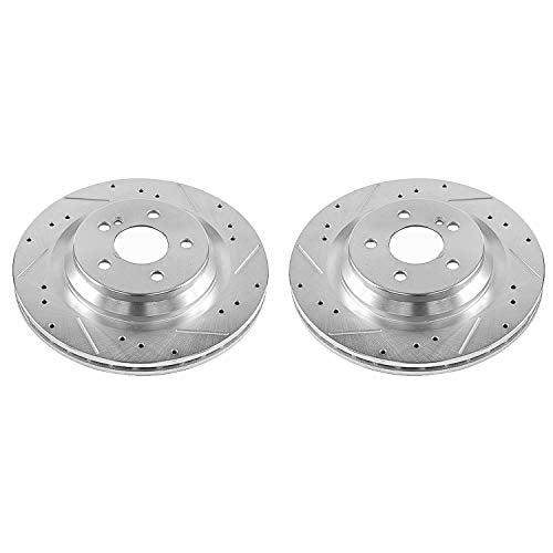 Power Stop Rear EBR1052XPR Drilled and Slotted Rotor Pair For Mercedes CL550, Mercedes CL600, Mercedes S350, Mercedes S400, Mercedes S550, Mercedes S600, Mercedes SL550 [Model Specific]