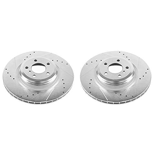 Rear Power Stop EBR1221XPR Drilled and Slotted Evolution Rotor Pair