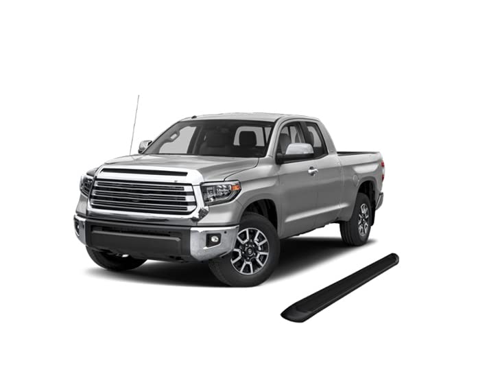 Black Aluminum Black Horse Transporter Running Boards Compatible with 2007-2021 Toyota Tundra