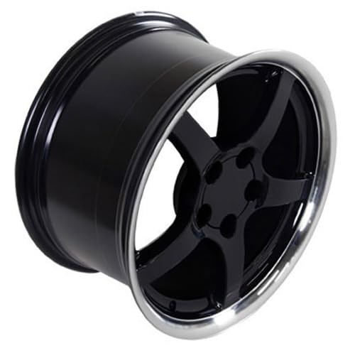 Black Wheel with Machined Lip Painted OE Wheels LLC CV05-D18095-5475-54BM (18 x 9.5 inches /5 x 120 mm, 54 mm Offset)