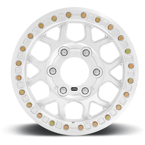 KMC Wheels KM444 RAW MACHINED BEADLOCK Wheel with Aluminum (17 x 9. inches /6 x 139 mm, 0 mm Offset)