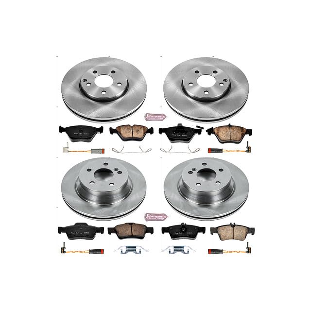 Power Stop KOE4518 Front and Rear Replacement Brake Kit-OE Brake Rotors & Ceramic Brake Pads For Mercedes-Benz E350 2006-2009 [Model Specific]