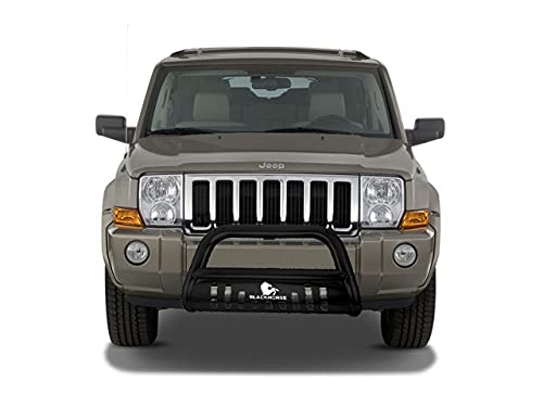 Bull Bar Black Horse Skid Plate Compatible with 2006-2010 Jeep Commander|2005-2007 Jeep Grand Cherokee-BB080009A-SP