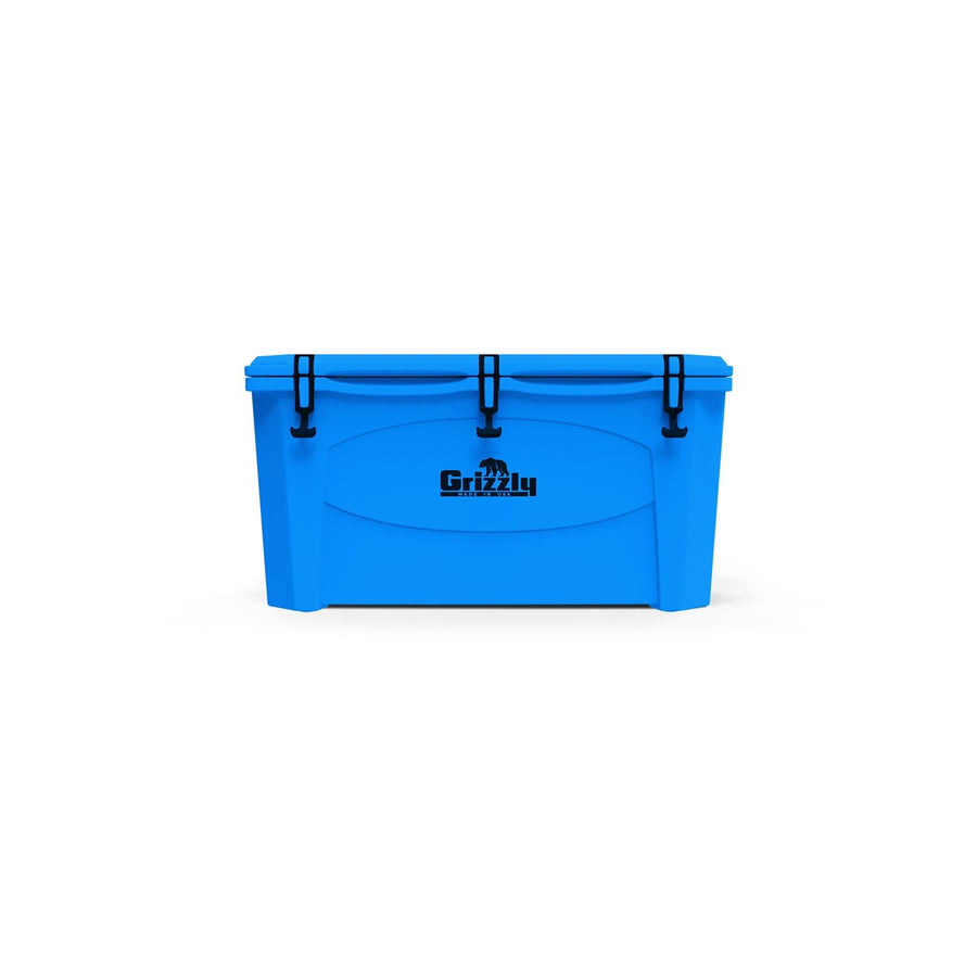 100 Cooler Grizzly | 100 qt Ice Chest Durable Rotomolded Insulated | Made in USA | Warranty for Life | for Beach Boat Camping Fishing Hunting | G100 | Light Blue