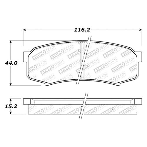Rear StopTech 308.06060 Brake Pads with Shims and Hardware Street