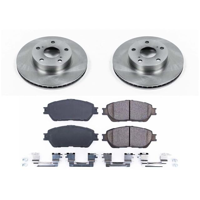 Power Stop Autospecialty KOE5431 Front Replacement Brake Kit-OE Brake Rotors & Ceramic Brake Pads For Toyota Tacoma 2005-2015 [Model Specific]