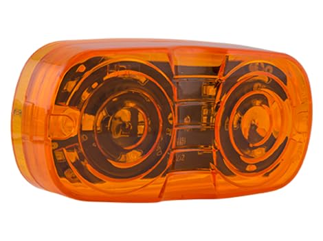 4" Custer CPL120A Amber LED Rectangular Side Marker Light, 16 LEDs
