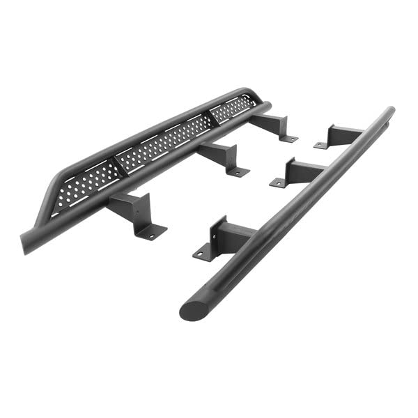 Go Rhino FS4432T Frame Mount Sliders & Welded Mounting Brackets | Mild Steel, Textured Black | Fits 2024 Toyota Tacoma Double Cab