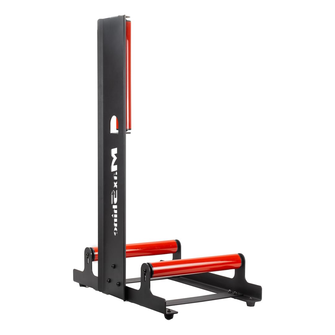 Maxshine Red Universal Wheel & Rim Detailing Rolling Stand | 360° Rotating Tire Stand for Wheel Wash, Ceramic Coating & Tire Shine | Heavy-Duty Rim Roller Stand for Professional Auto Detailing