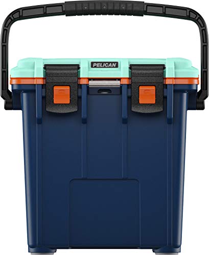 Pelican Elite Cooler 20QT (Pacific Blue/Seafoam/Orange) | 15 Can or 4 Wine Bottle Capacity with Ice | 2 Day Ice Retention | Guaranteed for Life