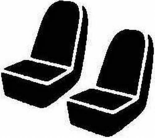 Fia Custom Fit SL68-14 GRAY Front Seat Cover Bucket Seats - Leatherette (Black w/Gray Center Panel)