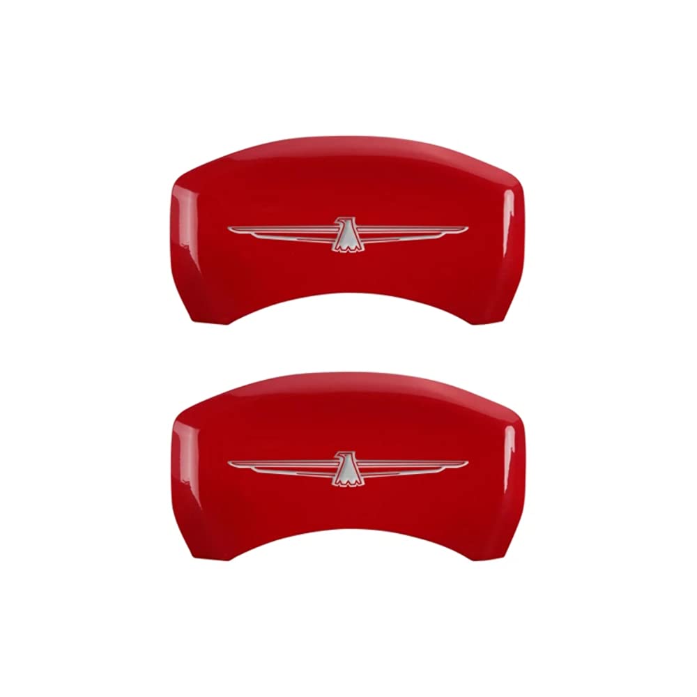 MGP 10086STDBRD Caliper Covers Red Brake Covers Engraved with Silver Tbird (Set of 4)