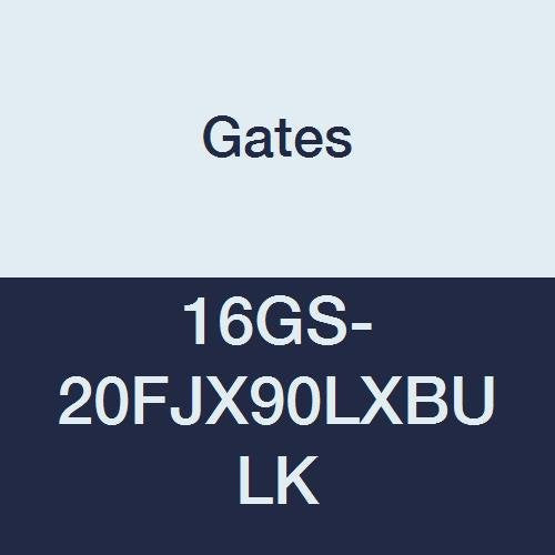 GlobalSpiral Couplings Gates 16GS-20FJX90LXBULK, Female JIC 37° Flare Swivel, Zinc Plated Carbon Steel, 6.06", 90° Bent Tube, 1" ID (Pack of 20)