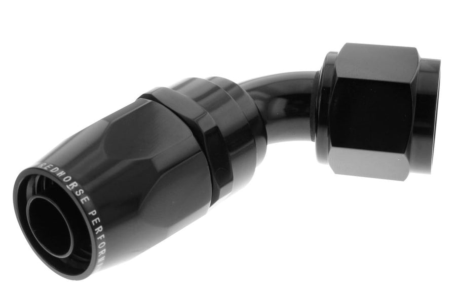 Performance Red Horse 1060-04-2-04 60 Degree Double Swivel Hose End-Black