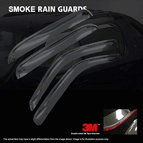Off Road Black Horse [BHOR Tape On Rain Guards/Wind Deflectors Compatible with 2010-2022 Lexus GX460 Smoke 4 PCs - 10-GX460