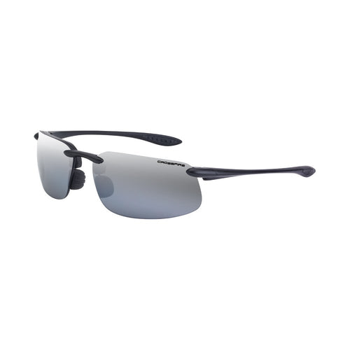 Crossfire Eyewear ES4 21427 Polarized Safety Glasses with Silver Mirror Polarized Lens and Black Frame