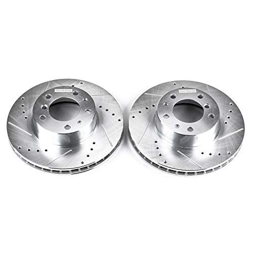 Power Stop EBR262XPR Evolution Front Drilled & Slotted Rotor Pair For BMW 540i, BMW 735i, BMW 735iL, BMW 740i, BMW 740iL, BMW 750iL, BM [Model Specific]