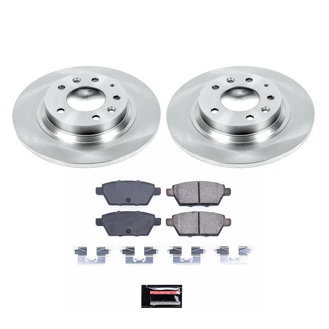 POWERSTOP Autospecialty KOE2450 Rear Replacement Brake Kit-OE Brake Rotors & Ceramic Brake Pads For Ford Fusion, Lincoln MKZ, Lincoln Zep, Mazda 6, Mercury Milan [Model Specific]