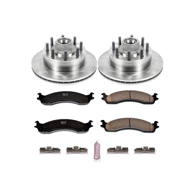 Power Stop Autospecialty KOE5087 Front Replacement Brake Kit-OE Brake Rotors & Ceramic Brake Pads For Ford E-250 Econoline, Ford F-250, Ford F-250, Ford F-350 [Model Specific]