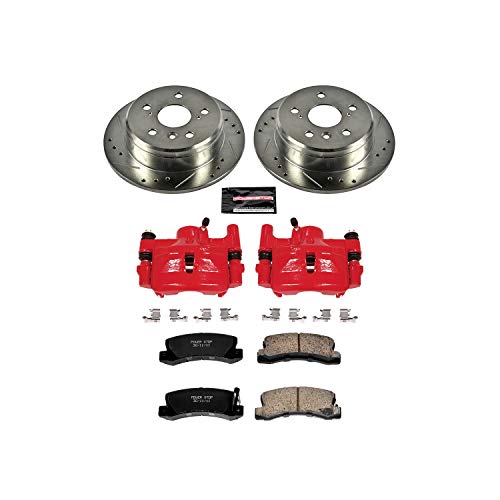 Power Stop Z23 KC2565 Sport Rear Caliper Brake Kit Brake Rotor, Carbon-Fiber Ceramic Brake Pads and Brake Caliper For Lexus ES300 1997-1999, Toyota Camry 1992-1999, Toyota Solara 1999 [Model Specific]
