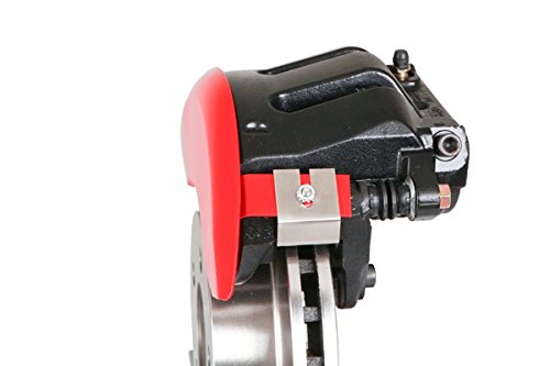Engraved MGP Caliper Covers 43006SMGPRD with Red Powder Coat Finish and Silver Characters, (Set of 4)