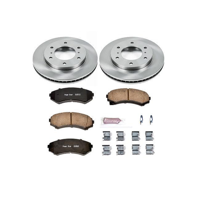 Power Stop Autospecialty KOE148 Front Replacement Brake Kit-OE Brake Rotors & Ceramic Brake Pads For Mitsubishi Montero 2001-2006 [Model Specific]