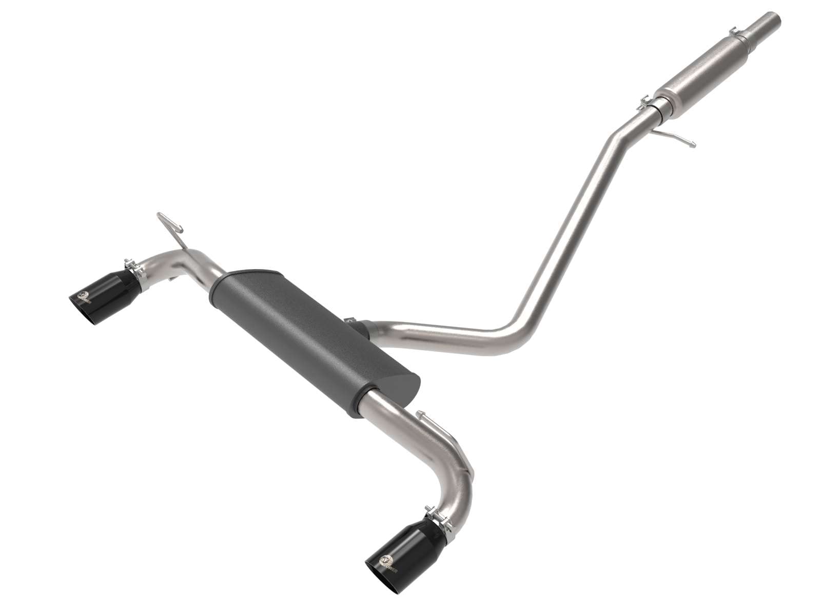 Vulcan Series aFe Power 2-1/2 IN 304 Stainless Steel Cat-Back Exhaust System Black Fit Ford Sport 21-22 L3-1.5L (t)/L4-2.0L (t) 49-33142-B
