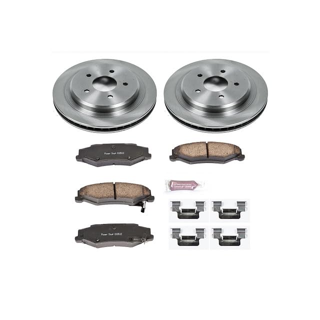Power Stop KOE1563 Rear Replacement Brake Kit-OE Brake Rotors & Ceramic Brake Pads For Cadillac XLR 2004-2009, Chevrolet Corvette 1997-2013 [Model Specific]