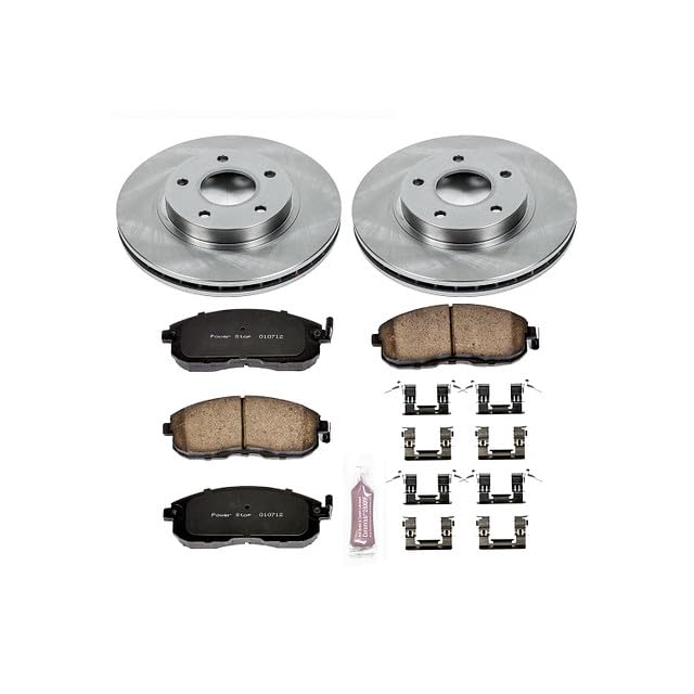 Power Stop Autospecialty KOE3137 Front Replacement Brake Kit-OE Brake Rotors & Ceramic Brake Pads For Nissan Maxima 1999-2001 [Model Specific]