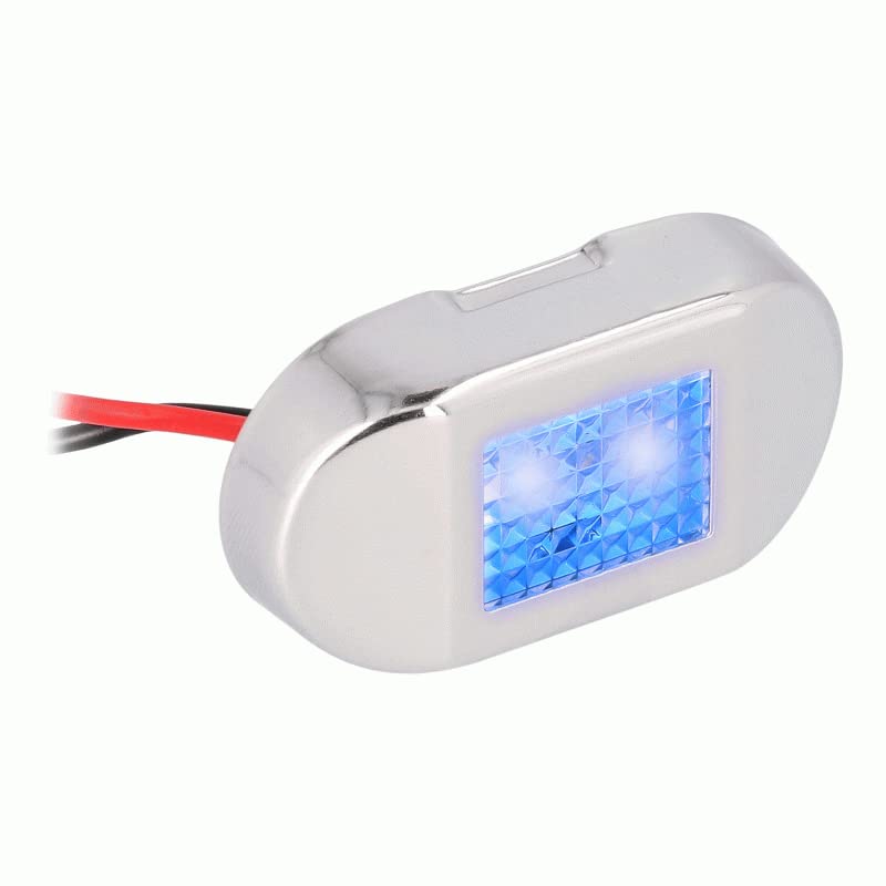METRA - 2-LED Blue Accent Light - Stainless Steel Bezel (ML-AL2SS-B)